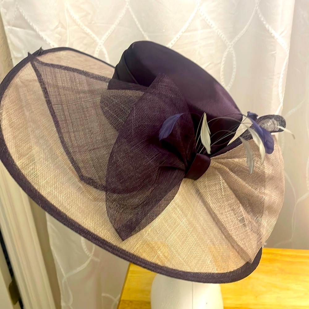 Kentucky Derby Sun Hat Wide Brim Wedding Tea Party Church Organza Derby Hat